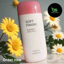 Soft finish, sun milk, sun screen, skin care, cream